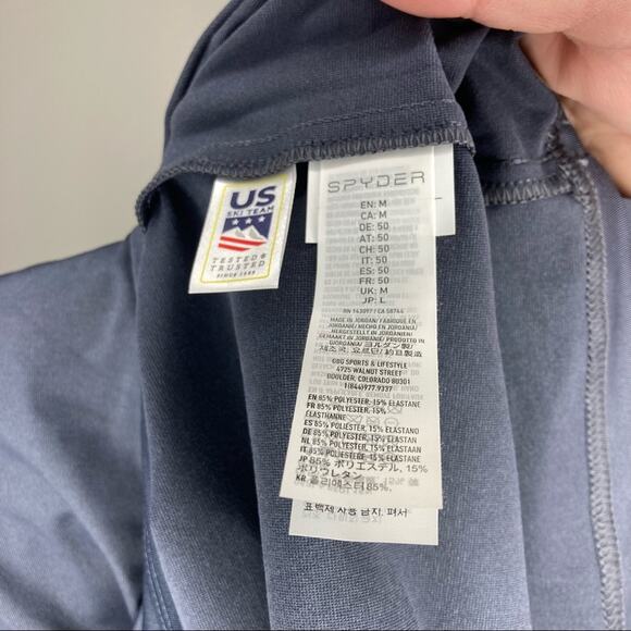 NWT SPYDER Men’s Prospect Pullover Ebony 1/4 Quarter Zip Medium - Picture 6 of 7